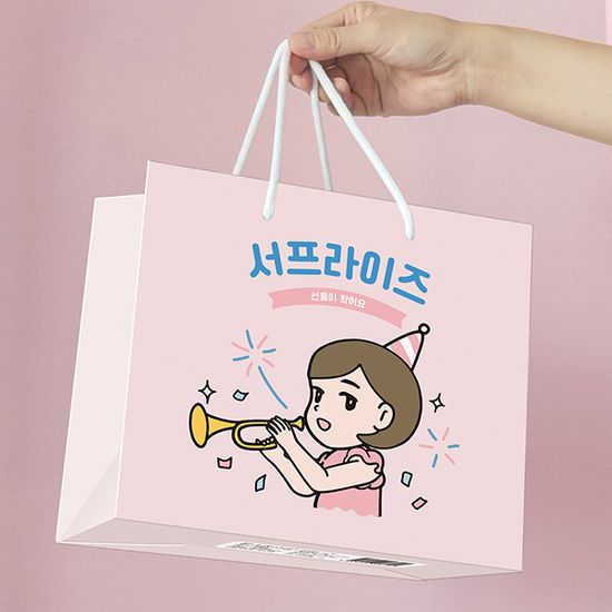 서프라이즈 선물 쇼핑백