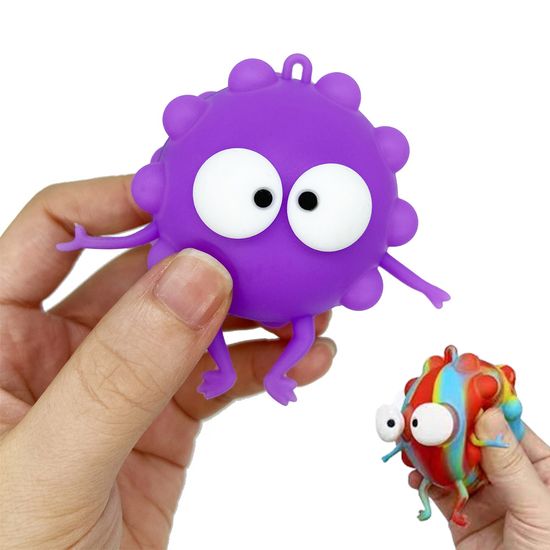 led 연탄 말랑이 인형 눈알이 나오는 스퀴시 피젯토이