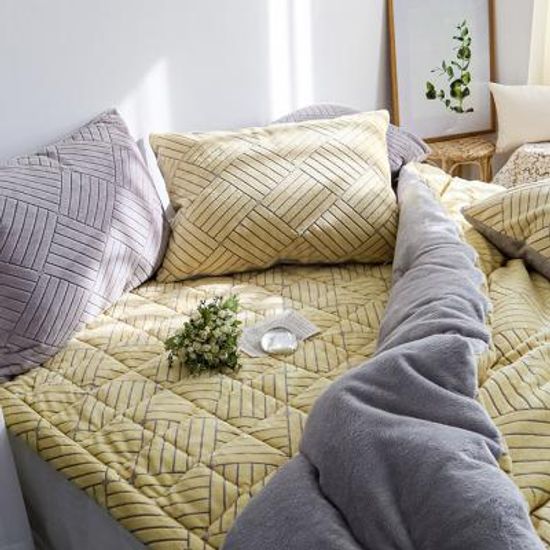 브릭 5mm 착번아웃 극세사 차렵이불 이불세트Q 3color