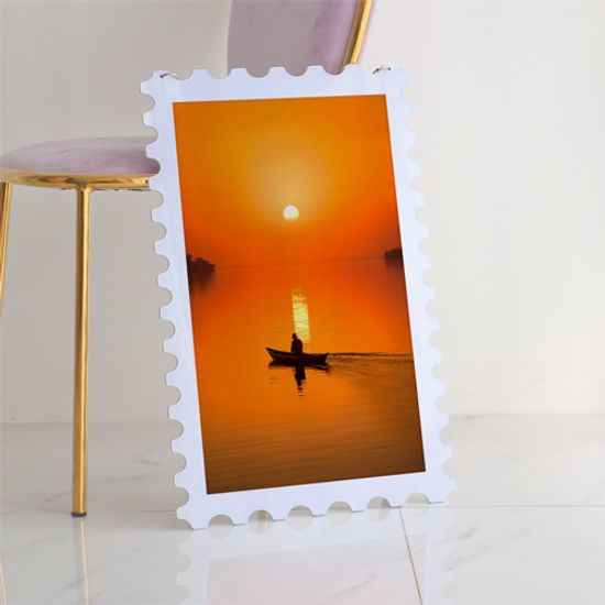 oa020-행잉액자_노을아래뱃사공(우표세로대형)