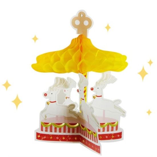 유리컴 허니콤 회전목마-오너먼트  (크리스마스 입체카드)