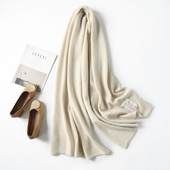 포근 니트 목도리 남녀공용 커플 겨울머플러 아이보리