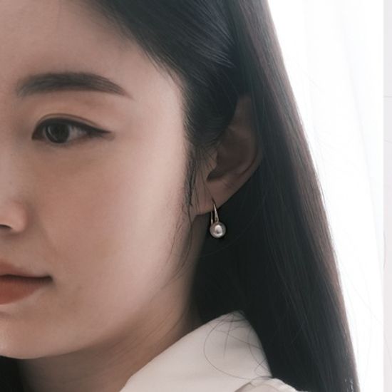 코우코우 92.5 실버 진주 이어링 귀걸이