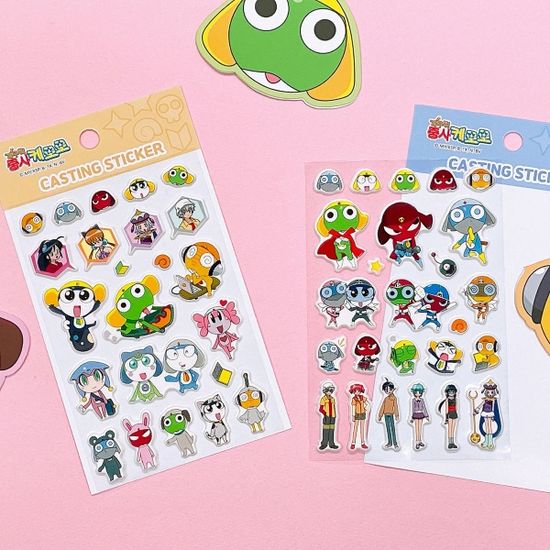 개구리중사 케로로 캐스팅 스티커(4종 1세트)