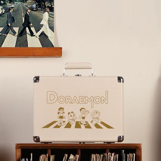 도라에몽 빈티지 LP 레코드 플레이어 턴테이블 블루투스 스피커