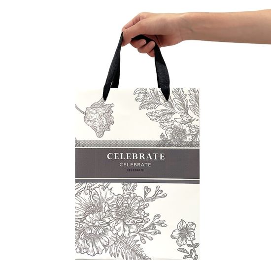 프롬앤투 아르누보 꽃 쇼핑백 그레이 FP24-1 10매