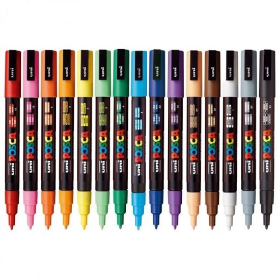 미쯔비시 포스카 마카세트 3M 15색  낱색 15종 세트구