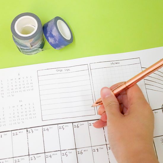 멜로우 두들 연간 플래너 2026 달력 1매+스티커3매