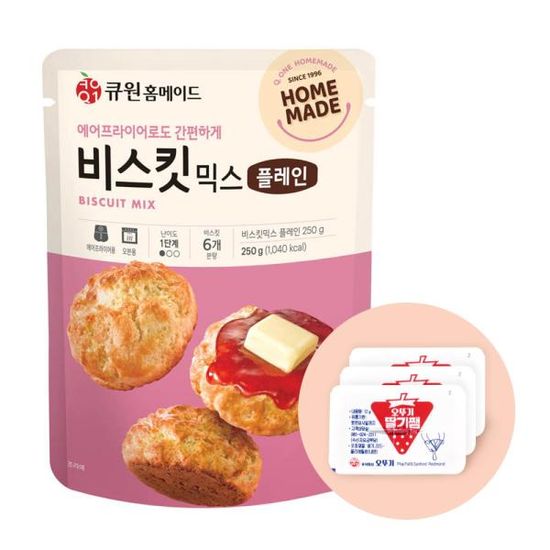 큐원 비스킷 믹스 플레인 + 오뚜기 딸기잼 세트