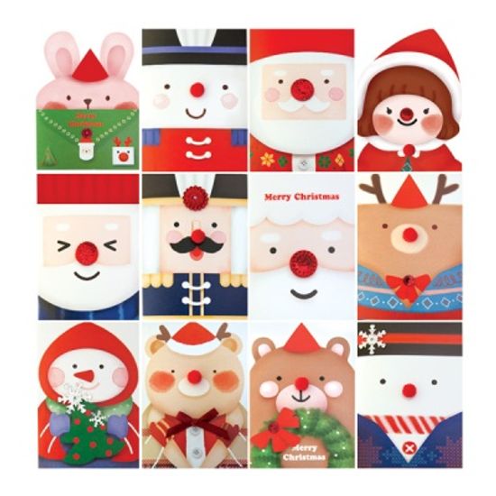 데코미니 크리스마스카드 FS515 (12종 한세트)