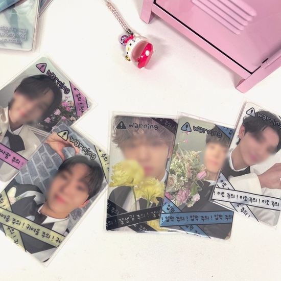 수앙스튜디오 투명 포토카드 프레임 워닝