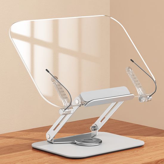 360도 회전 각도 높이 조절 아크릴 투명 독서대 