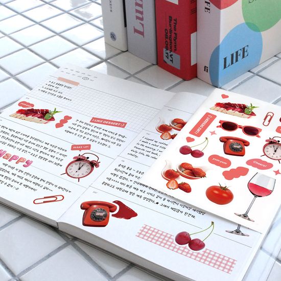 리코즈 포토 리무버블 스티커 4종세트 다꾸 팬시