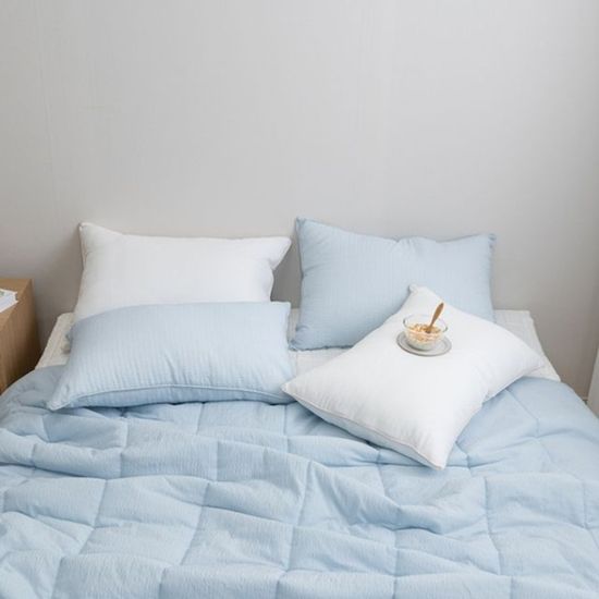 더크린 아이스노우 간절기 이불베개세트SS블루 단품[W