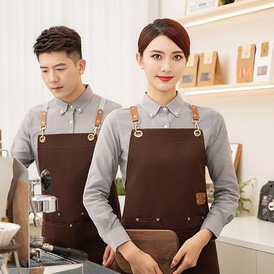 카페 바리스타 앞치마 캔버스 방수 작업복(WE16260)