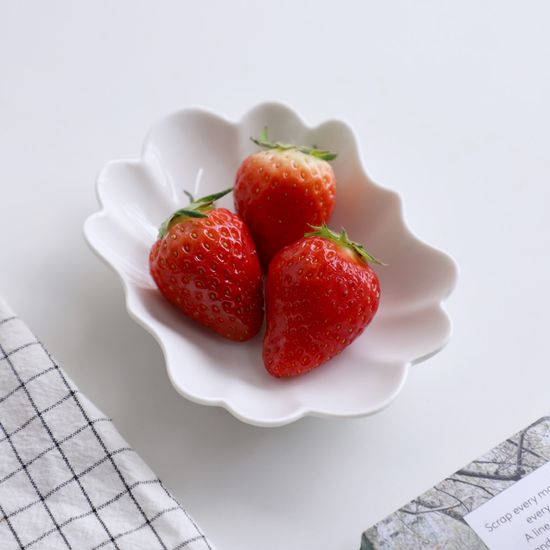 플로렌스 유광 화이트 도자기 타원 찬기 5인치 1p