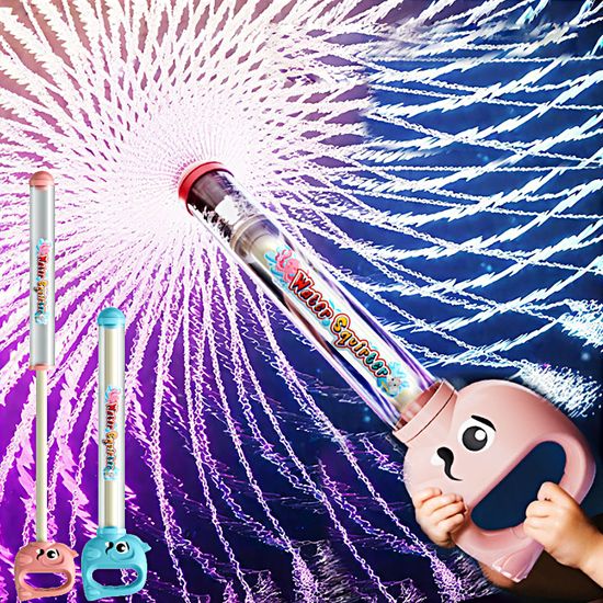 대형 회전 분수 물꽃 놀이 주사기 무지개 손잡이 물총