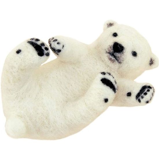 하마나카 아기 북극곰 양모펠트