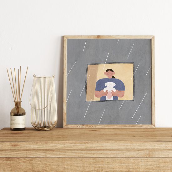 비 오는 날, aassam(아쌈) 작가 인테리어 그림 액자