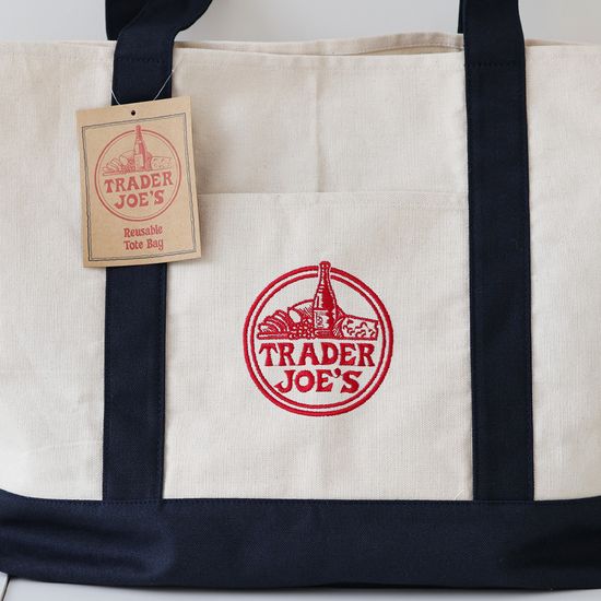트레이더조 에코백 코튼 캔버스 가방 라지