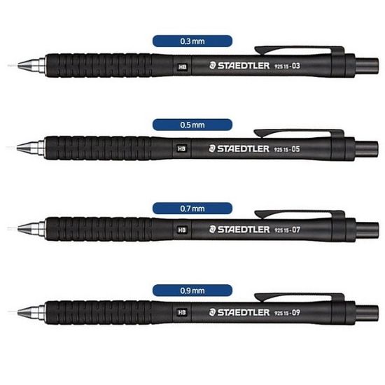 스테들러 0.3mm Graphite 매트블랙 샤프펜슬 925 15