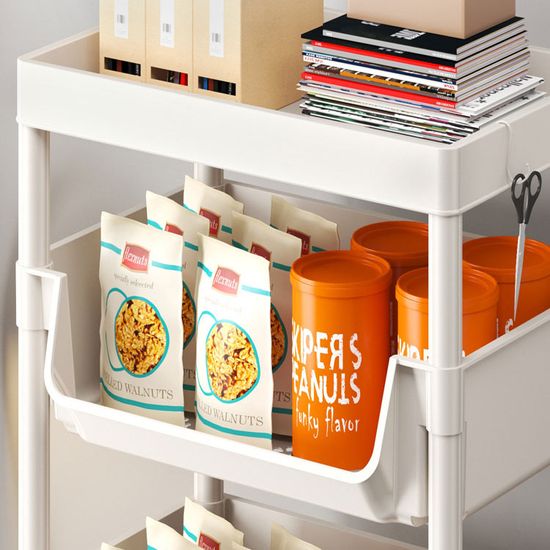 이동식 4단 주방 욕실 틈새 수납 선반 수납장 철제