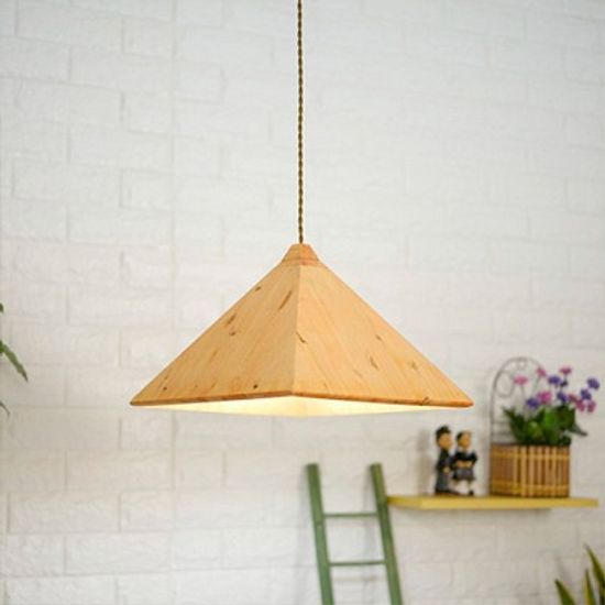 우드 피라미드 1등 [LED전구포함]