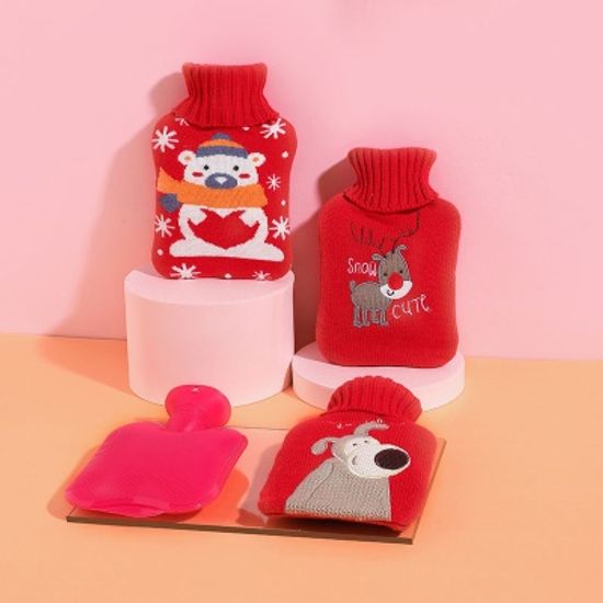 1L 크리스마스 보온 물주머니 2개 + 보온안대 SET