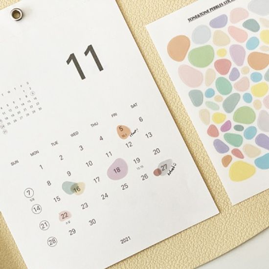 톤앤톤 투명 조약돌 스티커