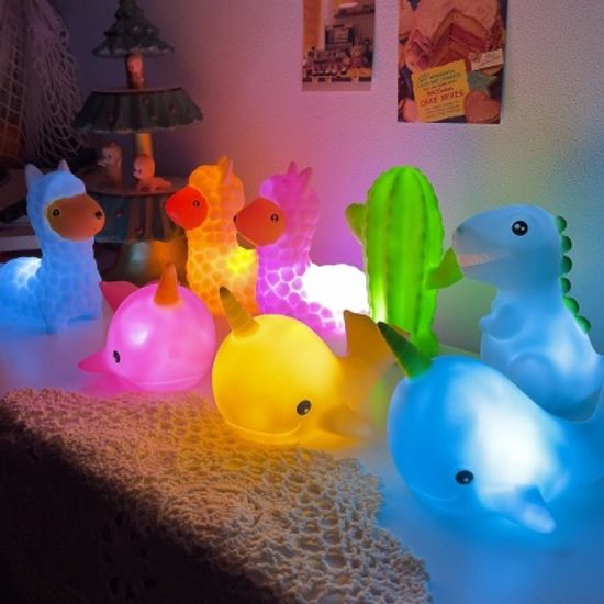 고래 공룡 알파카 선인장 LED 무드등