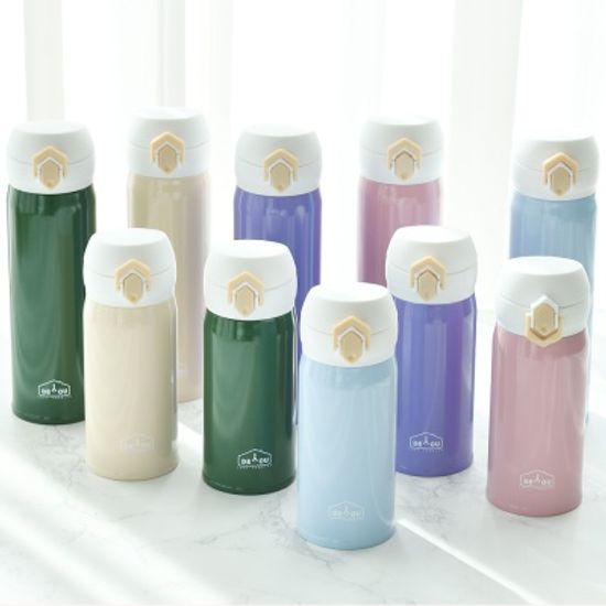 [1+1]원터치 보온병 2중진공 비비드 스텐보냉병350ml