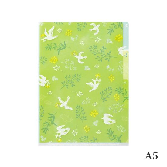 3포켓 클리어 폴더 - White Birds