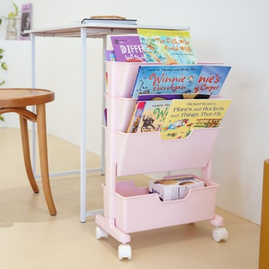 국내생산 마벨슬림 북트롤리 4단/5단/6단 이동식 책장