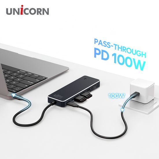 유니콘 NVMe M.2 & 4K 미러링 HDMI 9in1 멀티외장하드