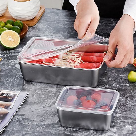 스텐 반찬통 보관 뚜껑 냉장고 밀폐용기 세트 R367