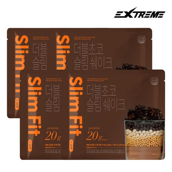 익스트림 더블초코 슬림 단백질 쉐이크 7포 X 4팩
