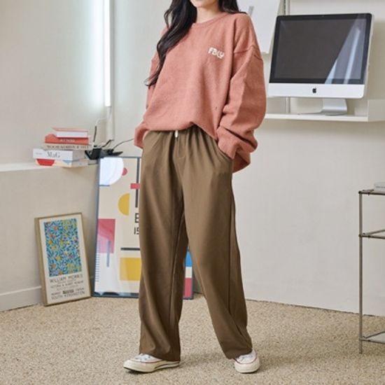 남여 올데이 밴딩 팬츠 스판 테이퍼드 와이드 조거