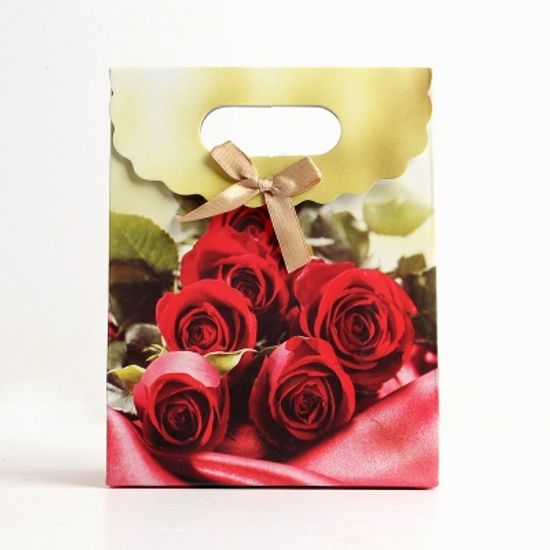 로즈 리본 선물백 / 기념일 선물포장 벨크로 쇼핑백