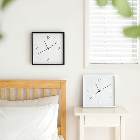 무아스 모던프레임 스퀘어 무소음 벽시계 거실시계