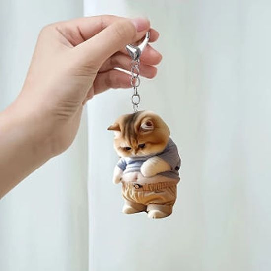 4종 뚱냥이 시바견 아크릴 키링 병맛 웃긴 쓸데없는