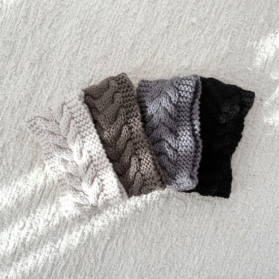 [1+1] 니트 꽈배기 헤어밴드 4color