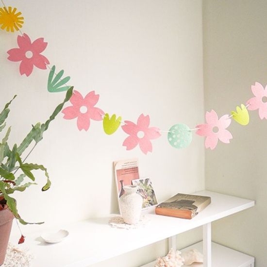 스프링 플라워 데코 가랜드