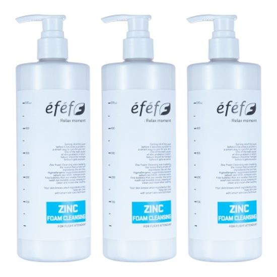 에프에프 대용량 징크 폼클렌징 500ml 3개