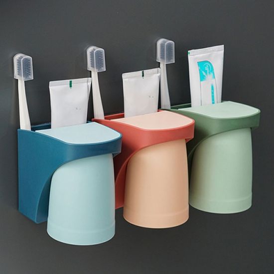 강력흡착! 무타공 거꾸로 양치컵 3종세트