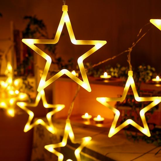 [도토로]은하수 100구 투명선 LED 화이트별 웜색 지니