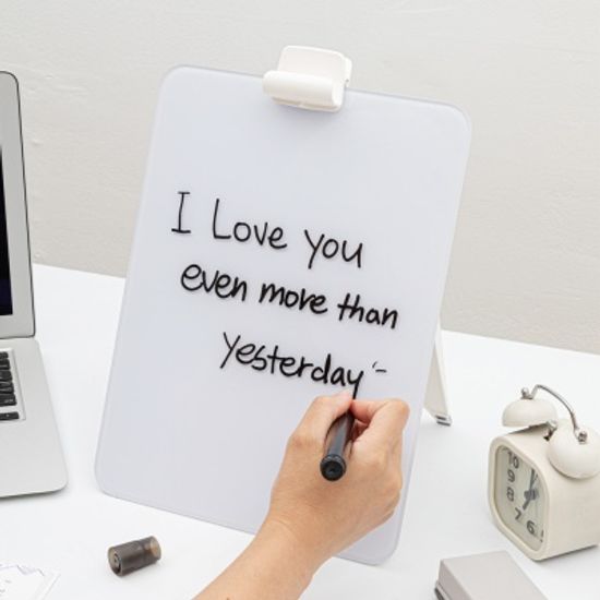 클립 미니 유리 화이트보드 글라스 스탠드 보드