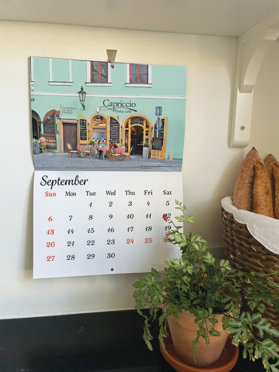 2026 유럽 감성 사진 벽걸이 달력