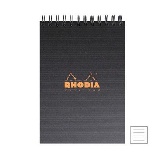 [로디아]스프링 노트패드 A4(블랙) 줄지 185019