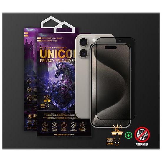 유니콘 사생활 지문방지 풀커버 강화유리 아이폰8