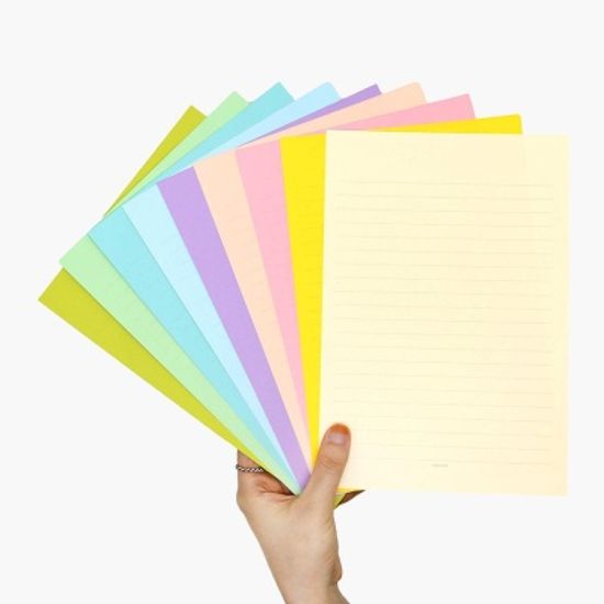 핑크풋 컬러패드편지지(색지)